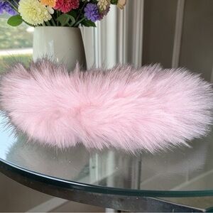 PINK Faux Fox Tail  bag accessory